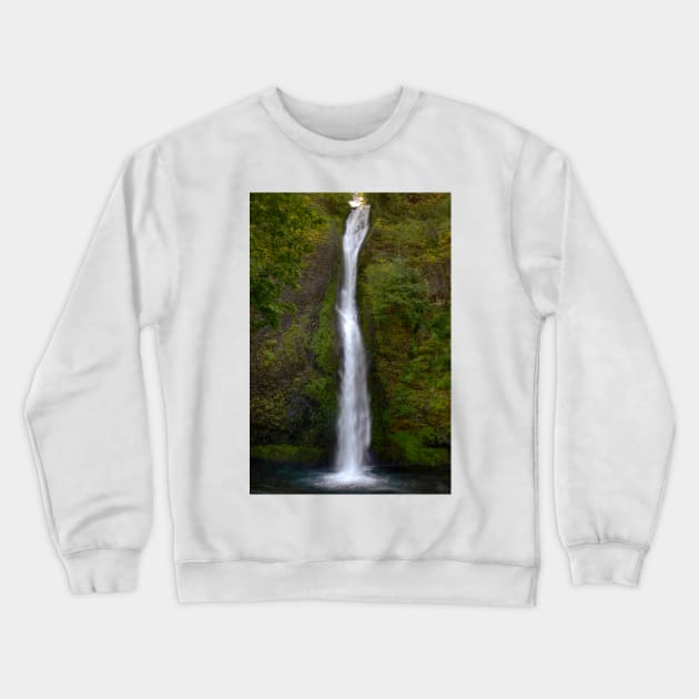 Horsetail Falls - 2 © Crewneck Sweatshirt by PrinceJohn